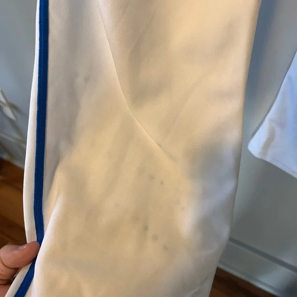 Men’s Alleson White Baseball Pants w/ Blue Piping - Picture 10 of 10